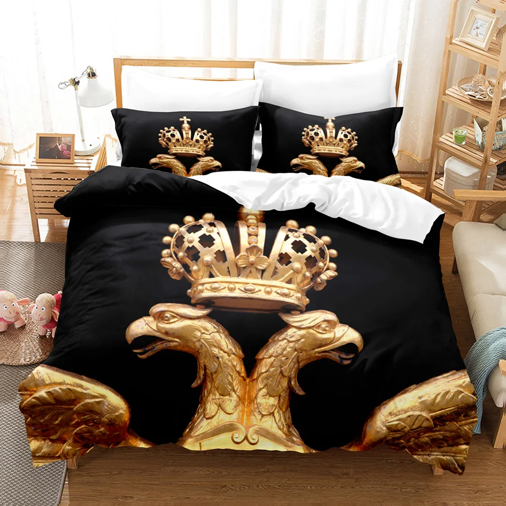 

Russia Flag Insignia Bedding Set Single Twin Full Queen King Size гербом РФ Bed Set Aldult Kid Kawaii Duvetcover Sets 004