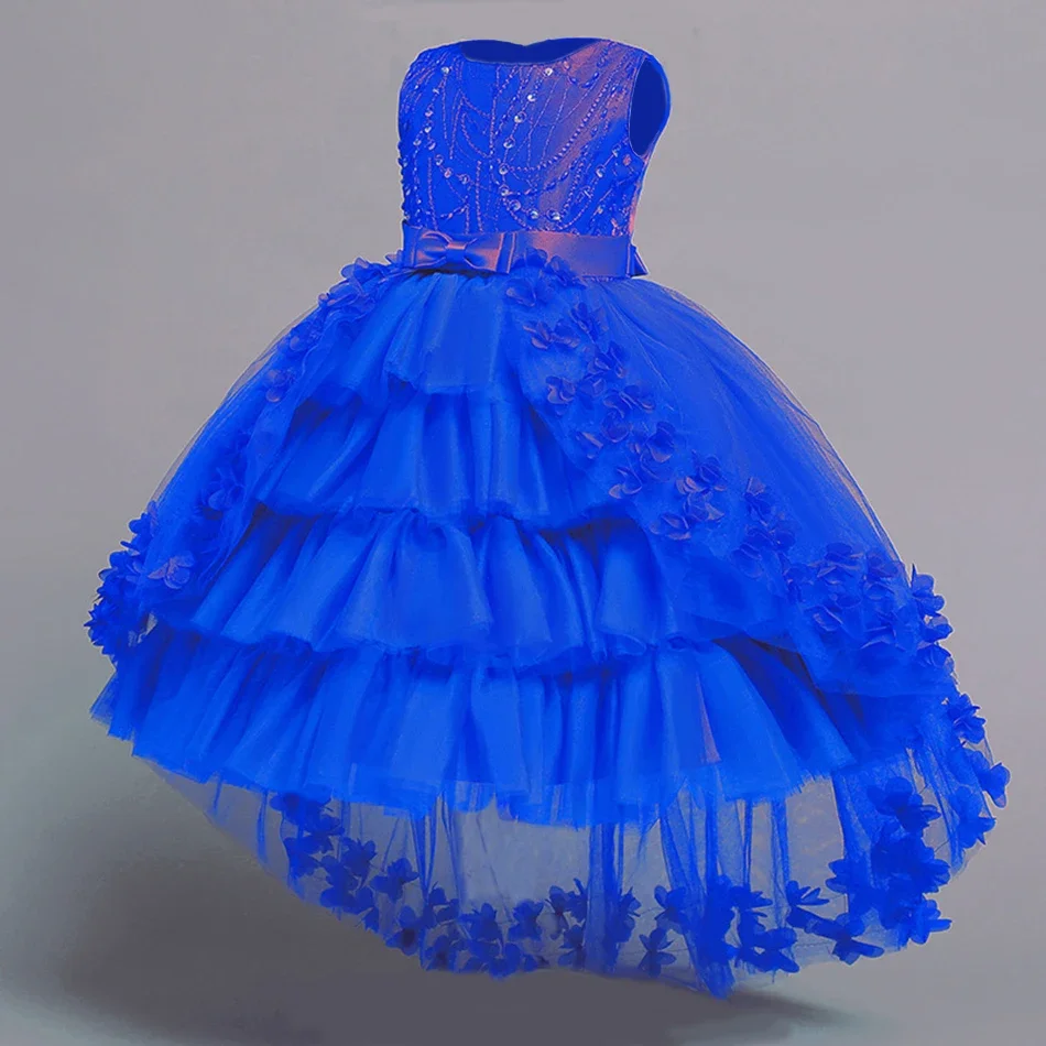 Robe de soirée d\'été pour petites filles, vêtements élégants pour enfants, Costume de princesse pour anniversaire, bal de promo, 2023, Vestidos1-12