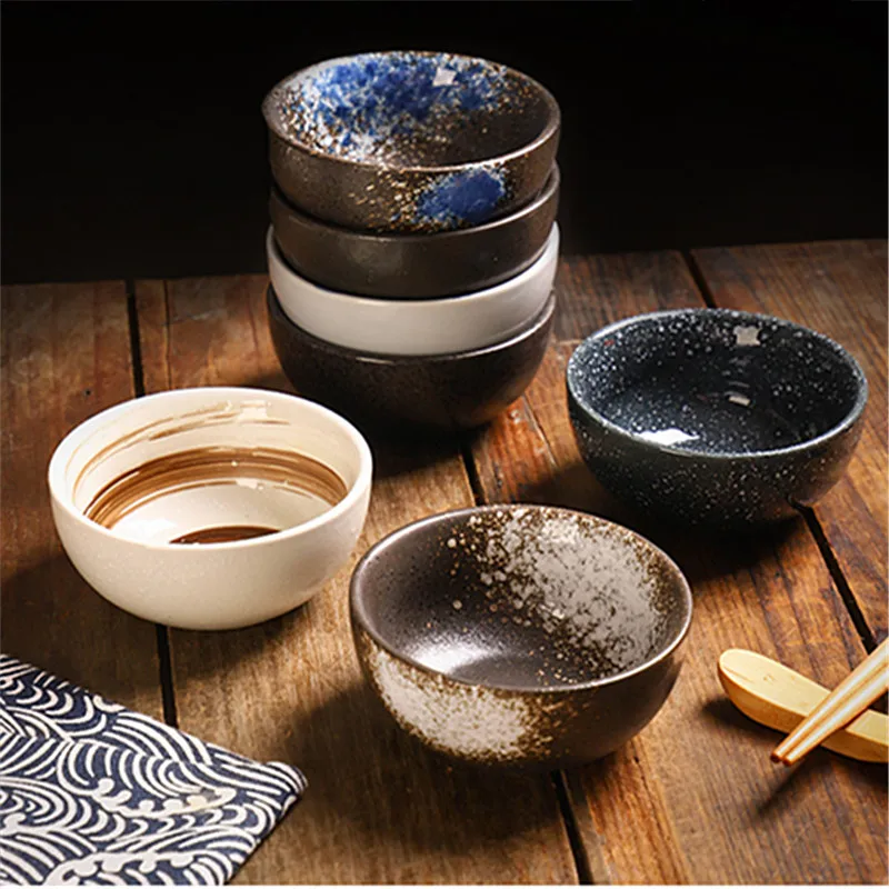 

High-footed Ceramic Sauce Dish Japanese Sushi Plates Pretty Tableware Seasong Vinegar Soy Bowls Restaurant Top Table Items