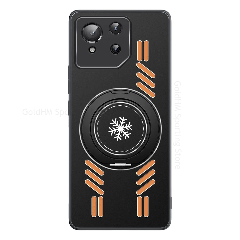 Copper Ring Kickstand For Magsafe Alloy Case For ASUS Rog 9 Pro Heat Dissipation Cooling Hard Cover For ASUS Rog 8 7 Pro Fundas