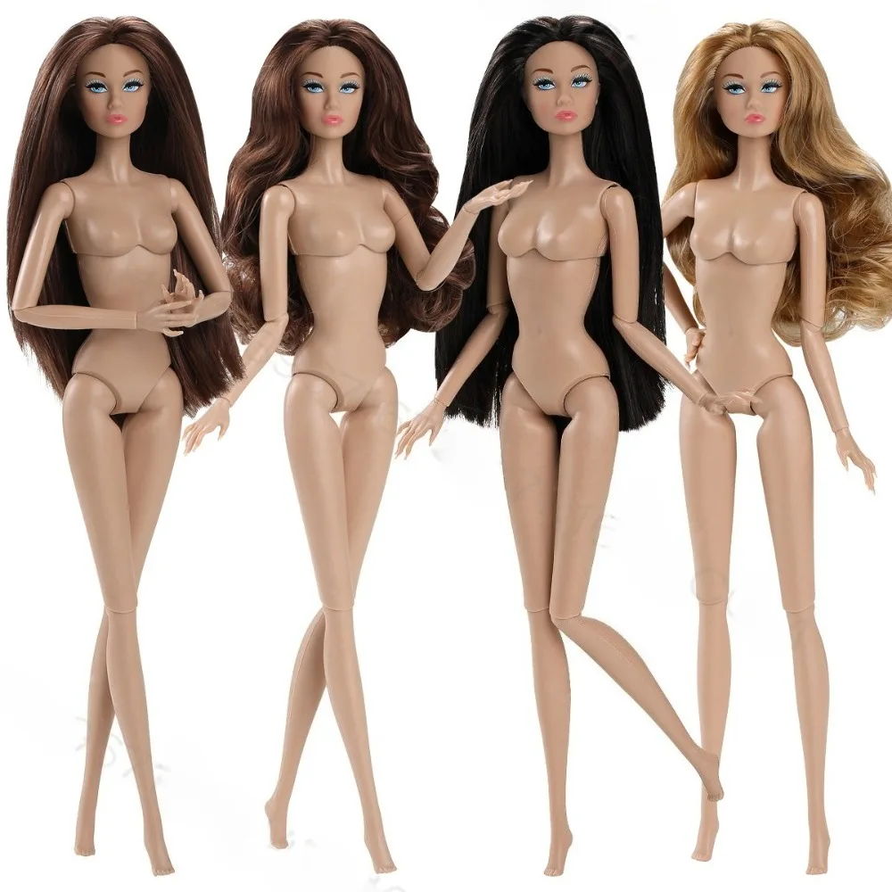 

2025 New 1/6 Supermodel Doll 32cm Nude Doll With Normal White Skin Brown Gold Curly Hair 12 Joint Movable Body + Head DIY Toys