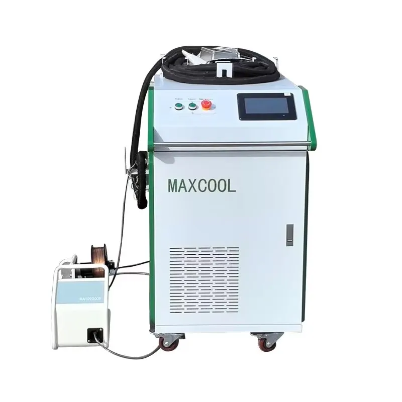 آلة التنظيف واللحام بالليزر من الألياف MaxCool، منظف بالليزر ومزيل الصدأ بقوة 220 فولت