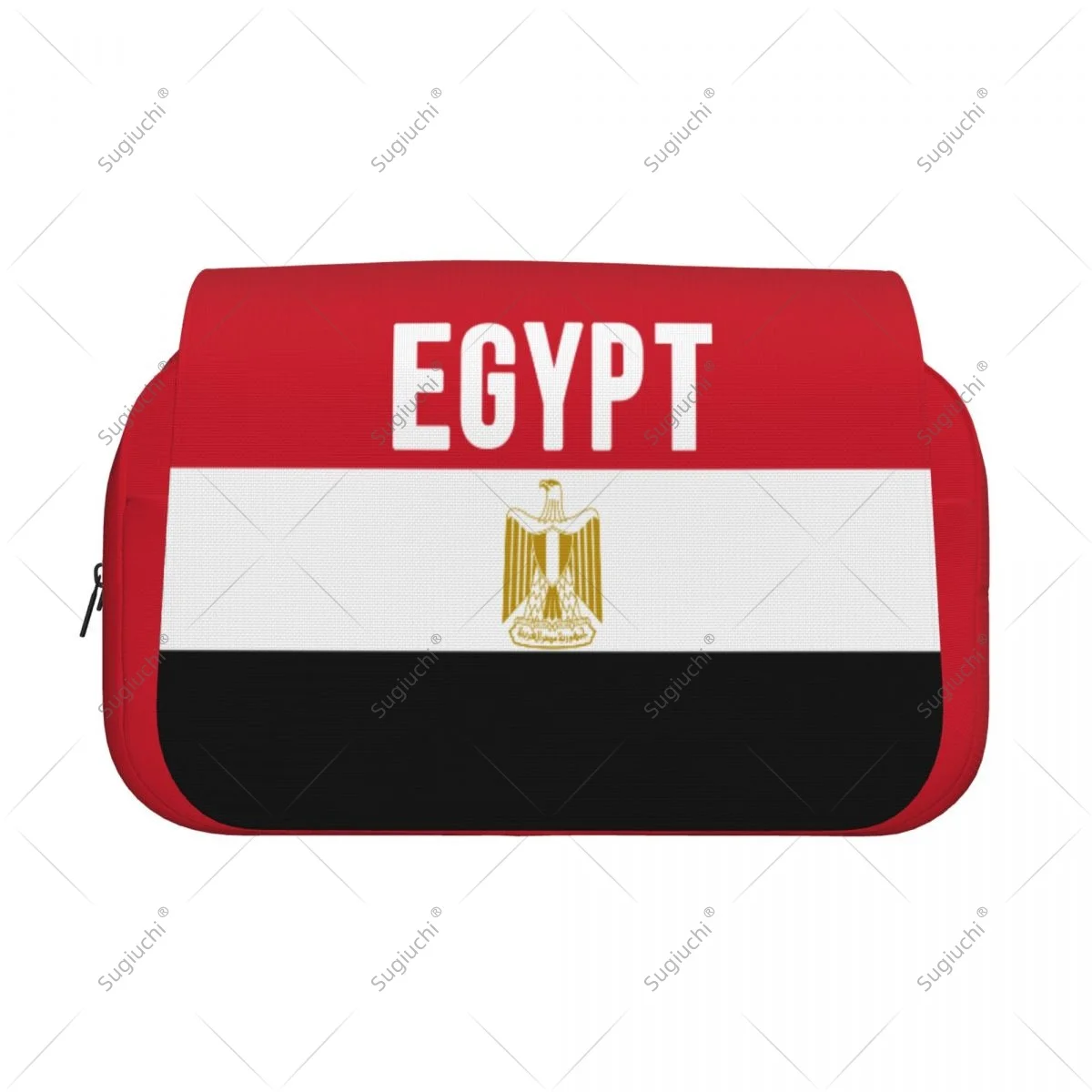 Pencil Case Scissors Bags 3D Egypt Flag Double-layer Oxford Cloth Stationery Storage Pen Box Case