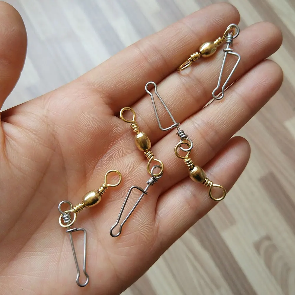 20-1000 قطعة برميل الصيد قطب مع Duolock المفاجئة المقاوم للصدأ المياه العذبة الكارب الصيد إغراء موصل Fasklink الطعوم #5