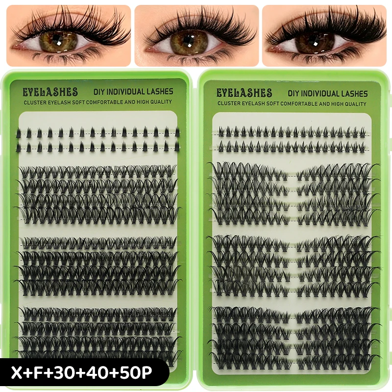 DIY Manga Spiky Cluster Wimpernverlängerungen, Natürliche Mega-Volumen Einzelne Vorgeschnittene Segmentierte Wimpern für Augen-Make-up zu Hause – Detail 15