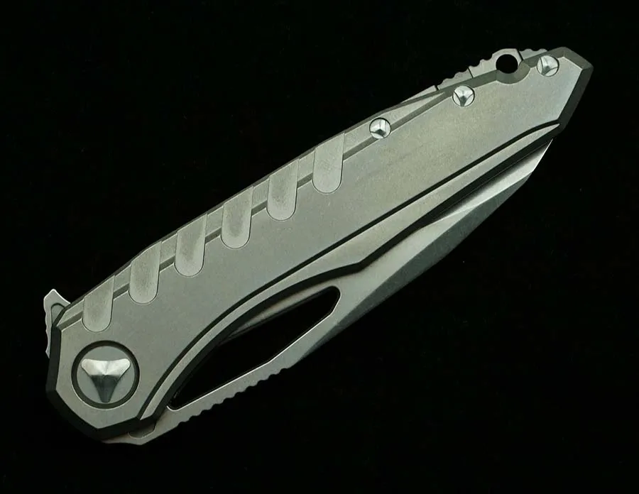 LEMIFSHE Customized New Folding Knife 100% M390 Blade Titanium Alloy Handle Outdoor Camping Hunting Kitchen Survival EDC Tool