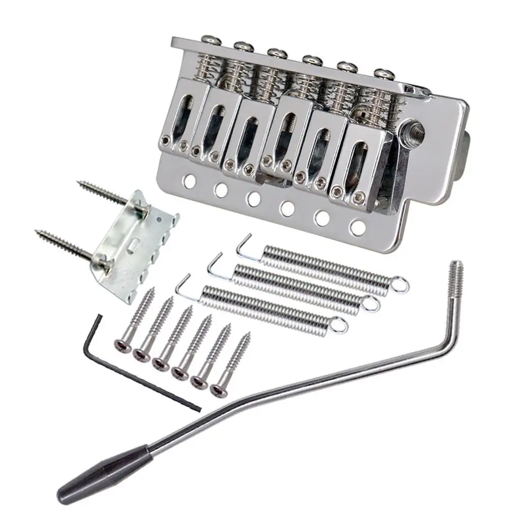 Iron Single Locking Tremolo Bridge System for Left Handed 6 String Electric Guitar Micro Tuning Accessory Replacement Tool