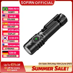 Sofirn-Lampe de Poche SC29 Injuste, Rechargeable, 3000 Lumens, XGardens, 50B, EDC 21700, Torche, Lanterne, IPX8, Camping, Pêche