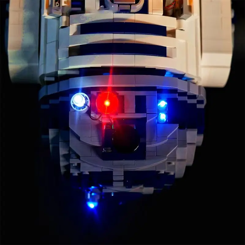 Премиум-набор светодиодной подсветки для Lego 75308 R2-D2 (только светодиодная подсветка, без модели из блоков) — осветите свои творения.