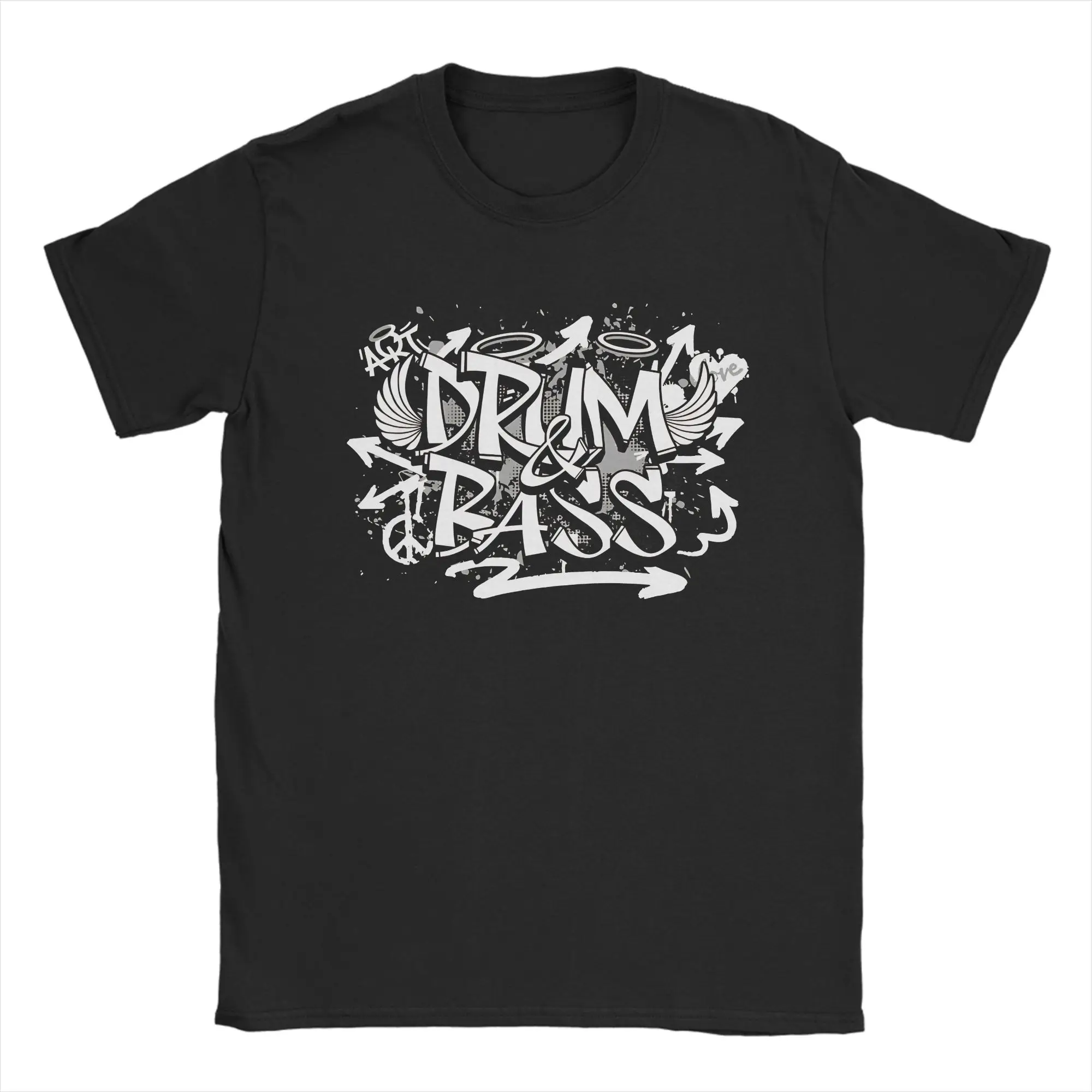 Men's Drum And Bass Graffiti Steez T Shirt  100% Cotton Clothing Awesome Short Sleeve Round Collar Tee Shirt New Arrival T-Shirt
