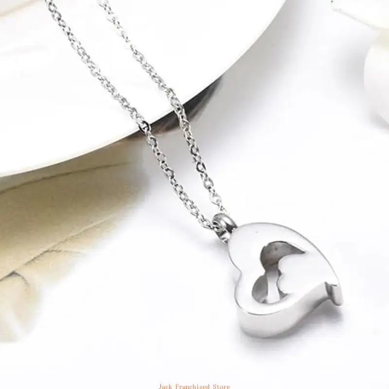 Heart Pendant Necklace Heart Charm Necklace Valentines Necklace for Women Girl