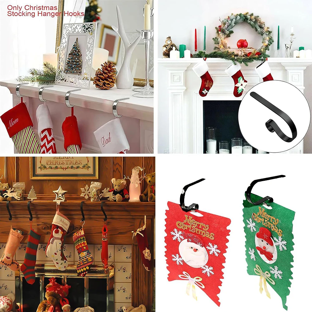4개입 철제 블랙 크리스마스 양말 걸이 다기능 현관문  - Christmas Stocking Hanging 리뷰 및 가격