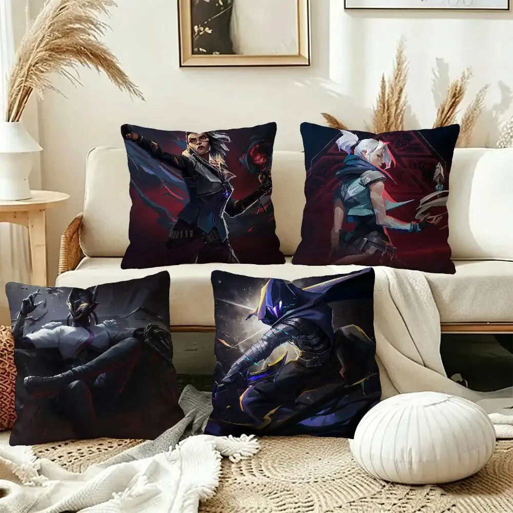 Video Game V-Valorant Cool Office Cushion Pillowcase Car Cushion Cover45X45CM Lumbar Pillowcase Sofa Pillowcover
