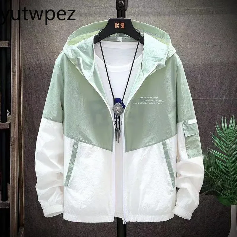 

UPF50+ Outdoor Hiking Summer Hooded Jacket Sun Protection Clothing Fishing Hunting Clothes Quick Dry Skin Patchwork Windbreaker