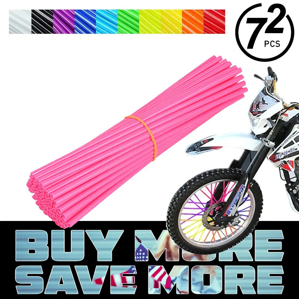 72PCS 24cm Universal Dirt Bike Speichen Abdeckungen Motorrad Felge Speichen Wrap Kit Skins Schutz Abdeckung Für motocross Fahrrad