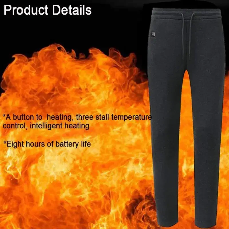 Winter Heated Pants Self Heating Pants Outdoor Hiking Warm Slim USB Trekking Skiing Electric Thermal Pants Trousers Women Men