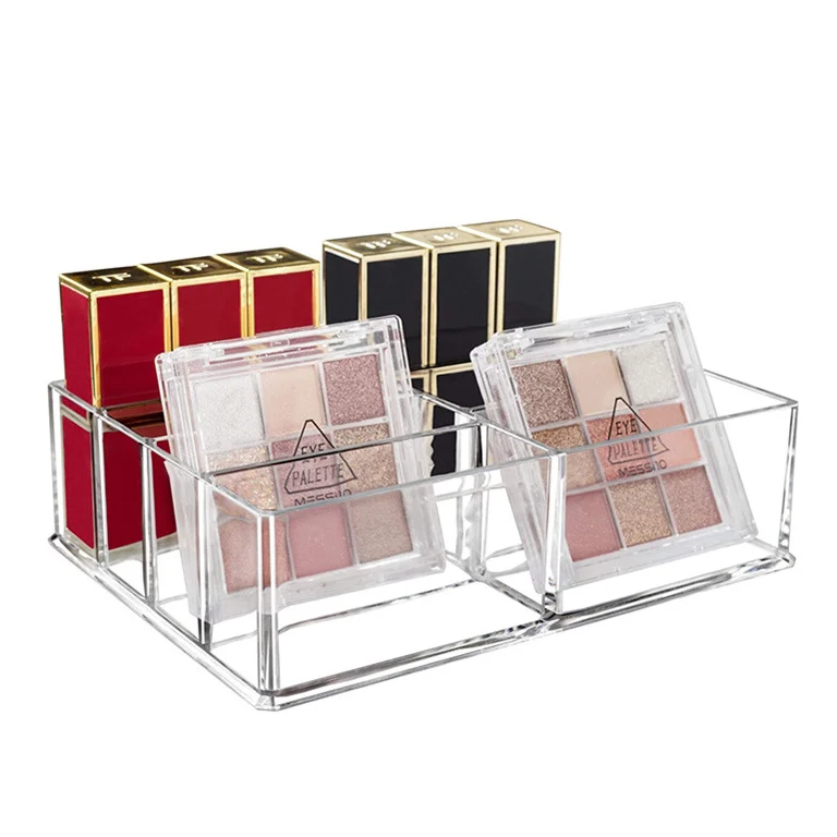 Transparent Acrylic Jewelry Storage Frame Lipstick Air Cushion Storage Box Vertical Drawer Separator Jewelry Display Stand