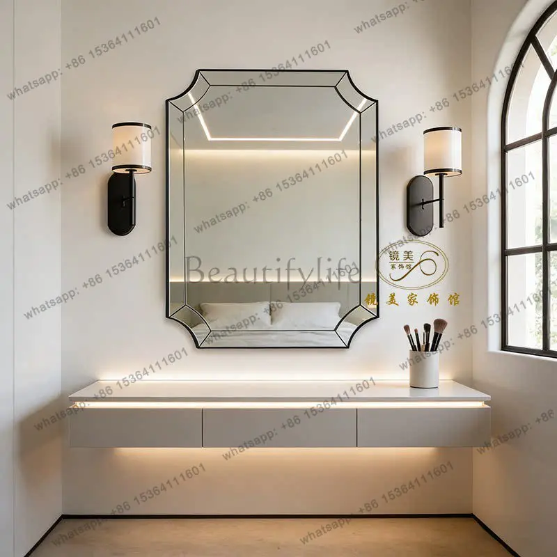 French Vintage Bedroom Dressing Mirror Washstand Fireplace Art Deco Mirror