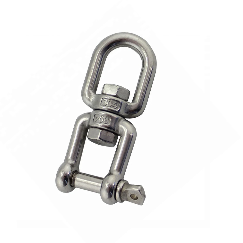 1PCS Jaw And Eye Anchor Swivel Stainless Steel 304  4mm 5mm 6mm 8mm Polished Marine Anchor Chain Swivels Stainless Steel