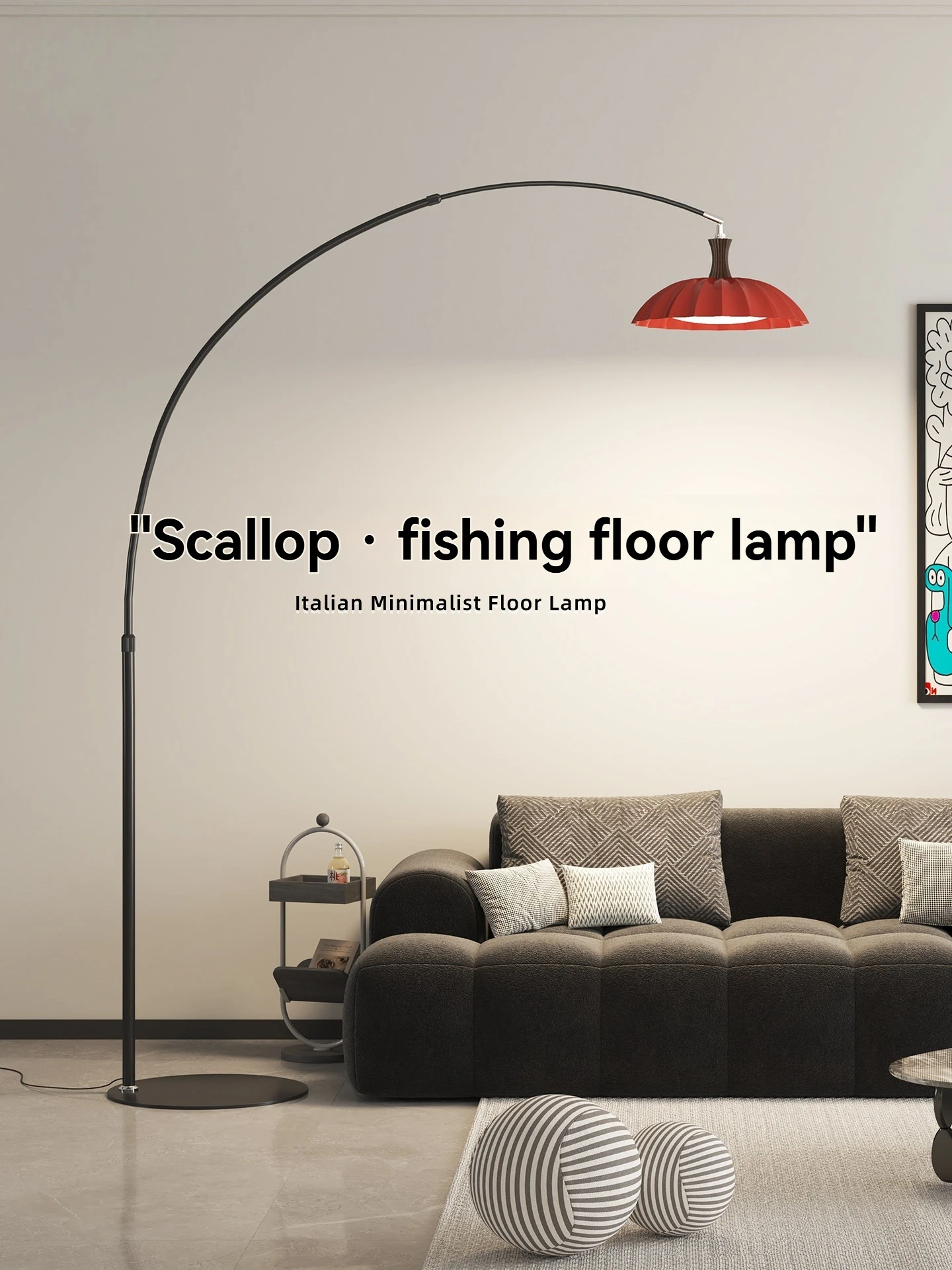 

Новый светодиодный торшер Scallop в итальянском минималистичном стиле для дома: спальни, кабинета, гостиной, зоны отдыха, столовой.