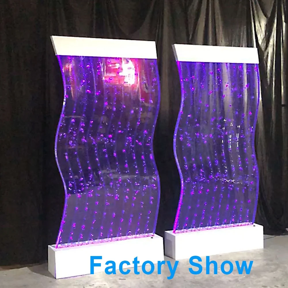 Customization.Modern Designs Indoor LED-Light Acrylic Bubble Wall Water Features Handcrafted Panel Techniques Wedding & Home Dec
