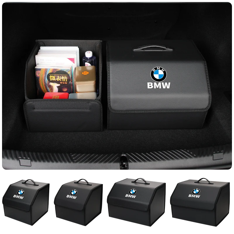 Car Trunk Organizer Box Folding PU Auto Boot Storage Pocket For BMW G60 G30 G20 F40 F30 F20 F10 X1X2X3X4X5X6 E90 E87 E70 E60 E40