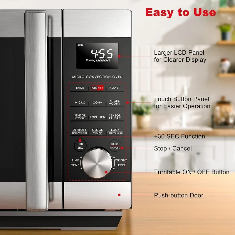 Galanz GSWWA16S1SA10 3-in-1 SpeedWave with TotalFry 360, Microwave, Air Fryer, Convection Oven with Combi-Speed Cooking