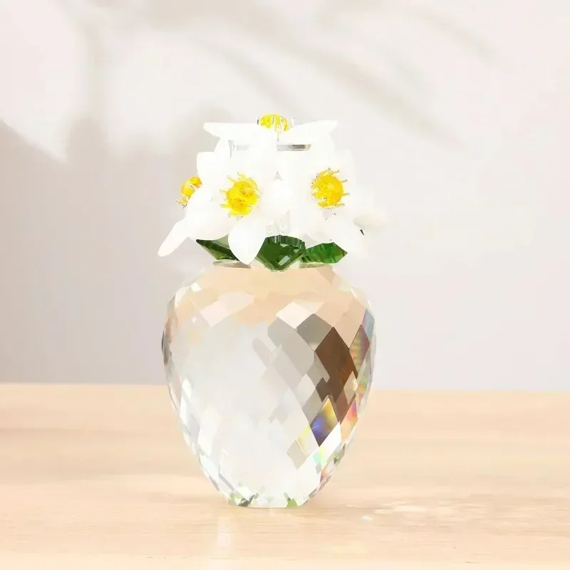 DSA Crystal Orchid Valentine's Day Mother's Day Gift Dresser Ornament Car Interior Ornament Home CounterDecoration