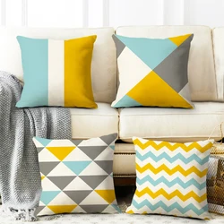 4pcs Minimalist Pillow Cushion Bench Cushion Linen Home Decor Cushion Cushion Removable and Washable 18x18 Inch Throw Pillow