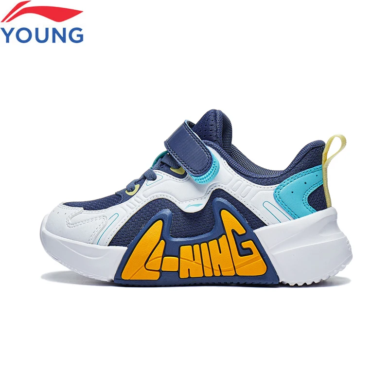 Li-Ning Boys LN 90 FLY V2 Sports Style Shoes Kids Child Wearable LiNing Cushion Sport Shoes Comfortable Leisure Sneakers YKNT124