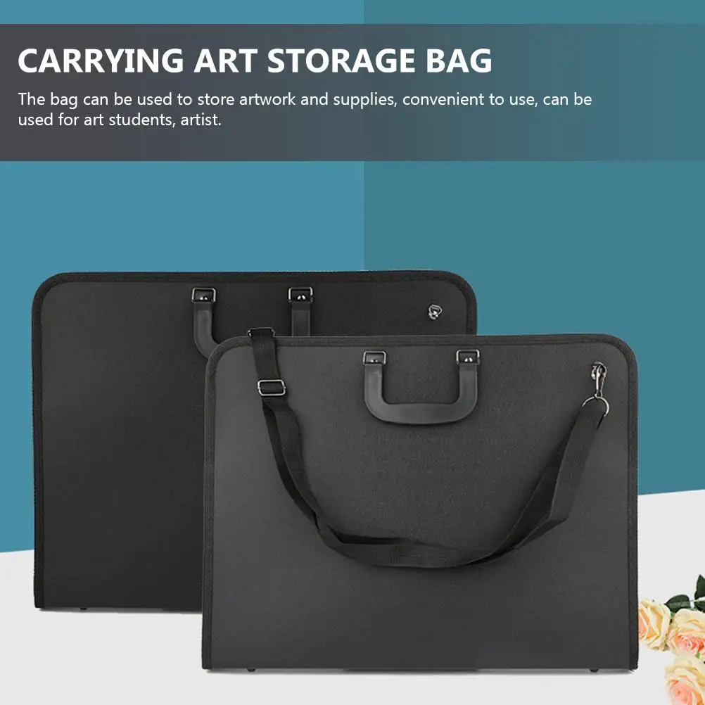 600D أكسفورد محفظة حالة A3 حقيبة الرسم المحمولة تخزين مقبض خفيف الوزن تصميم حمل الفنان لوازم اللوحة