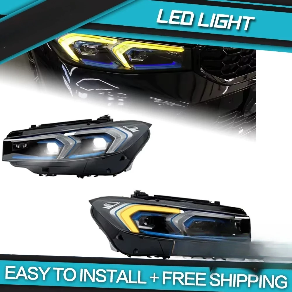 Car Lights for  3 Series G20 G28 2020-2022 Upgrade 330Li M Sports Midnight Set Package Bifocal Lens Lamp Exterior Accessories