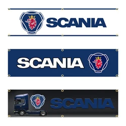 60x240cm SCANIAS samochód baner gobelin poliester z nadrukiem flaga garaż lub na zewnątrz do dekoracji