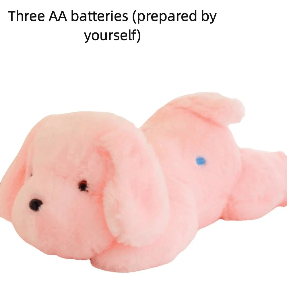 Soft Plush Fabric Plush Toy Colorful Light Lying Posture LED Plush Charming Design LED Glowing Stuffed Doll Special Occasion
