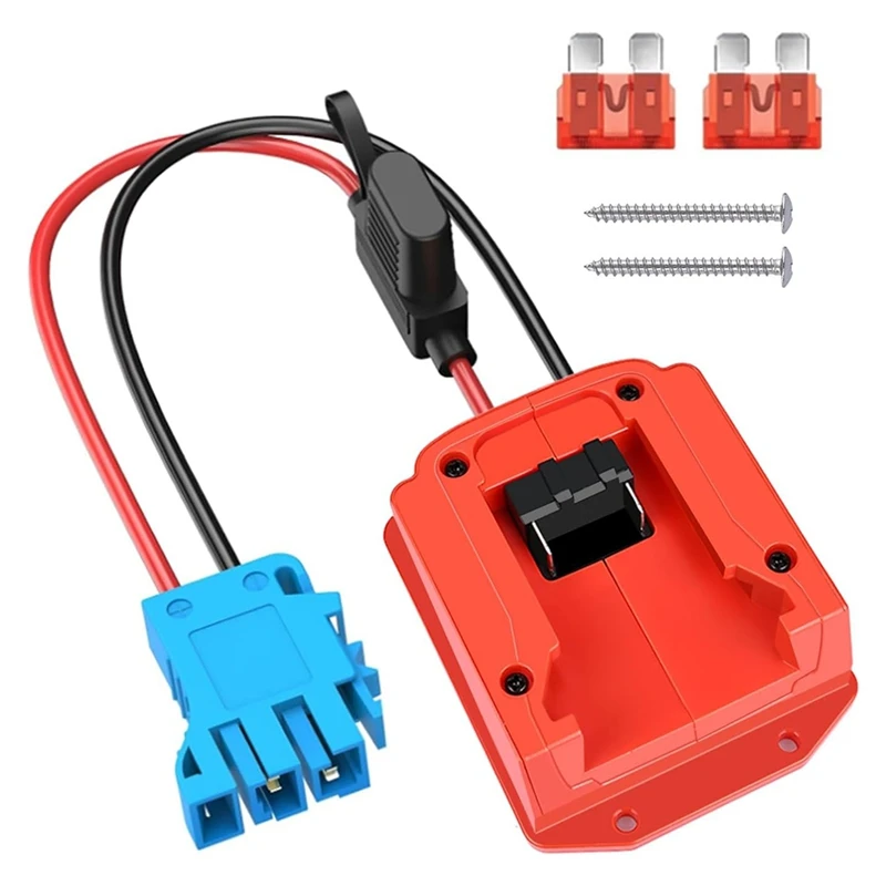 Power Wheels Adapter For Milwaukee 18V M18 Battery With Wire Harness Connector And Fuse Holder