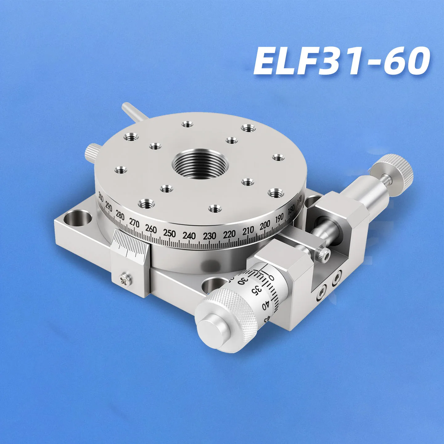 

R-Axis Manual Rotary Stage / Stainless Steel Precision Slide — Replacement for ELF31-60/85 / RPGS60/85