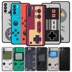 Video Game Boy Vintage GamePad Case For Oppo Find X6 Pro X5 A54 A53 A52 A9 A15 A95 A17 A16 A76 A74 A57 Reno8 Reno6 Pro 5G Cover