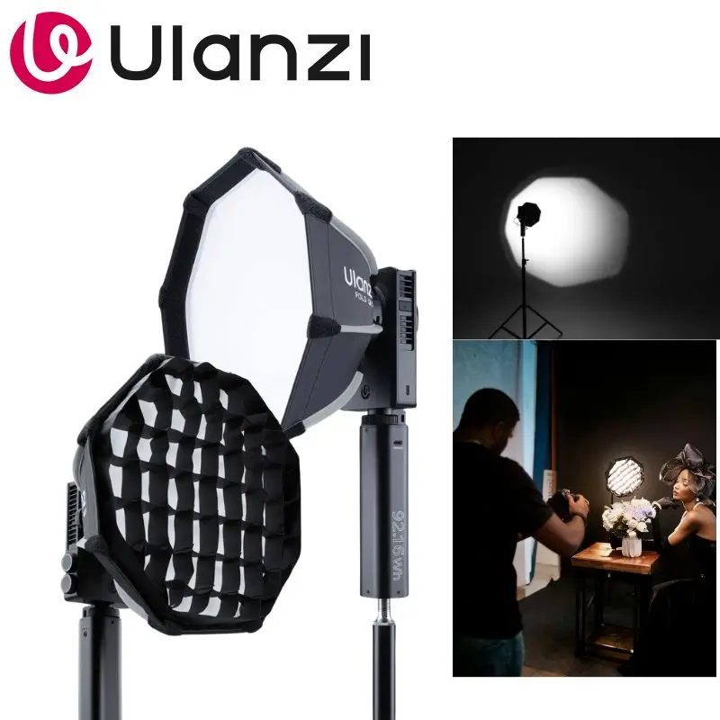 Ulanzi FOLD QS30 Softbox One-Step Setup 30cm Mini Bowens Mount Lightweigh Foldable Design for Catchlights Rim Lighting Vlogging
