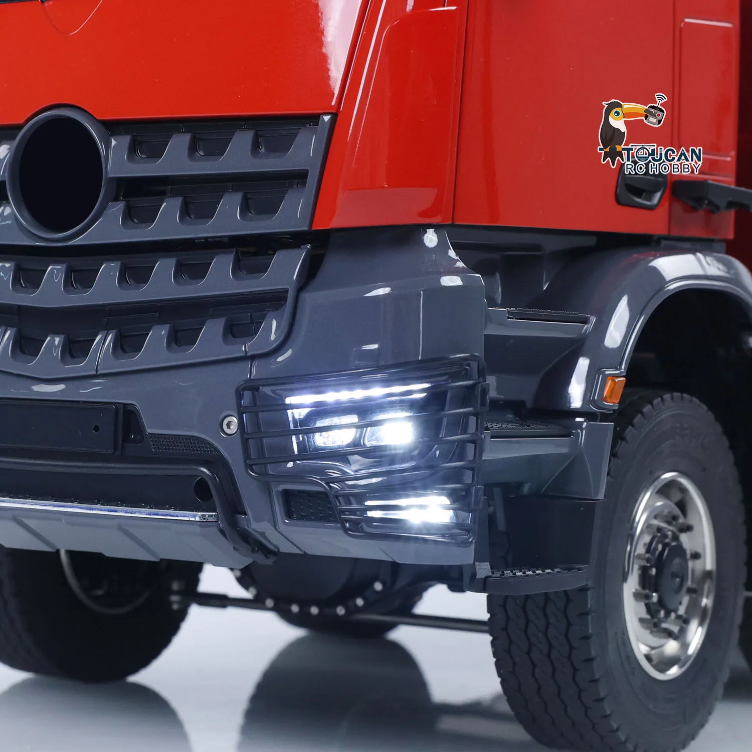 

Toys 1/14 8x8 3 Speed Transmision RC Hydraulic Dump Truck Metal Finished Radio Control Tipper Car Sounds Lights Vehicle TH23693