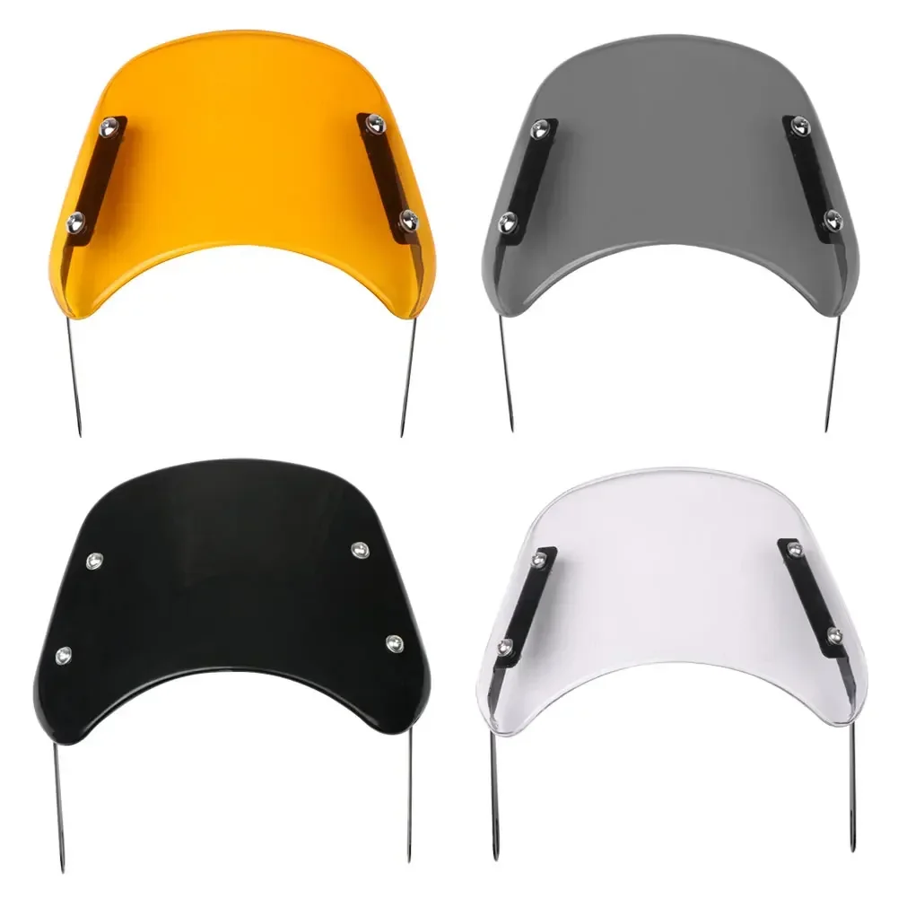 Motorcycle Universal Black Windshield Wind Deflector Windscreen Fairing For Harley Honda Yamaha Kawasaki Suzuki Cafe Racer