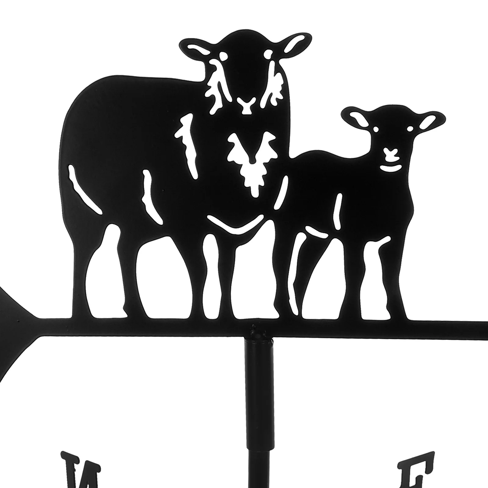 

Metal Sheep Weather Vane for Garden Yard Decorative Wind Direction Indicator Roof Mount Outdoor Landscape Ornament
