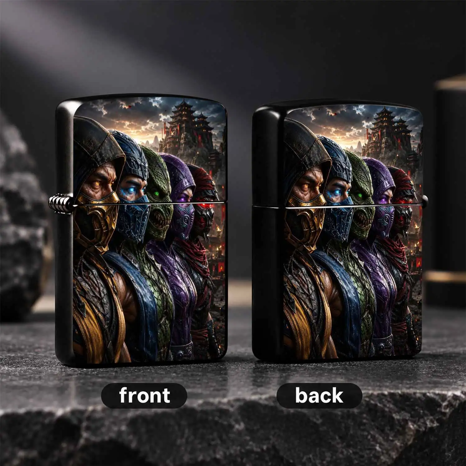 5 Iconic Fighters Themed Portable Decorative Accessory, Cool Stylish Collectible Gift For Game Fans, Exquisite Versatile Item Suitable For Daily Use, Outdoor Activities, Home Decor And Various Occasions, Unique Present For Close Friends And