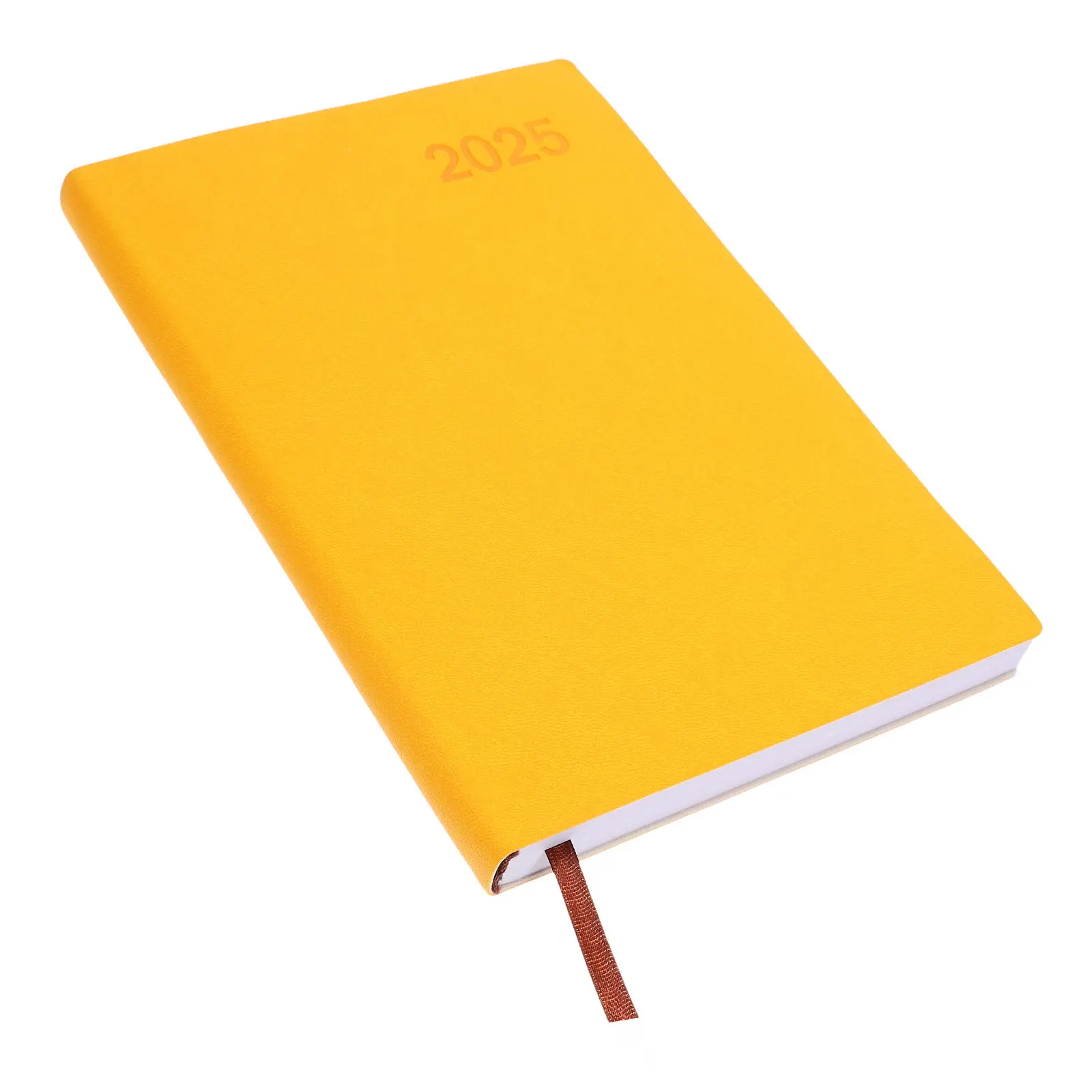 2025 English Planner A5 Compact PU Hardback Vibrant Color Weekly Monthly Daily Calendar Notebook Academic Student