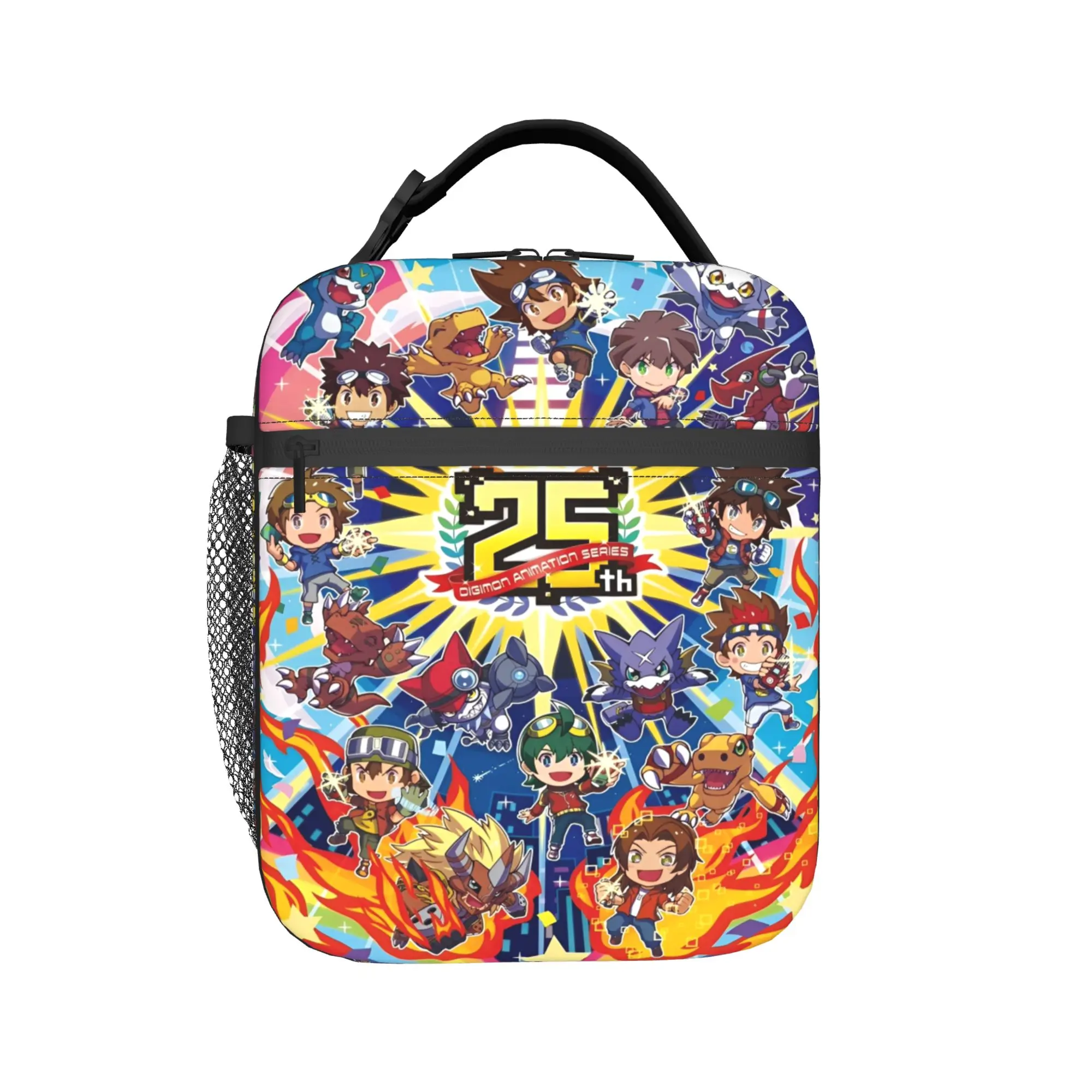 

Digital Monster Digimon Merch Insulated Lunch Bag For School Food Container Leakproof Thermal Cooler Lunch Boxes