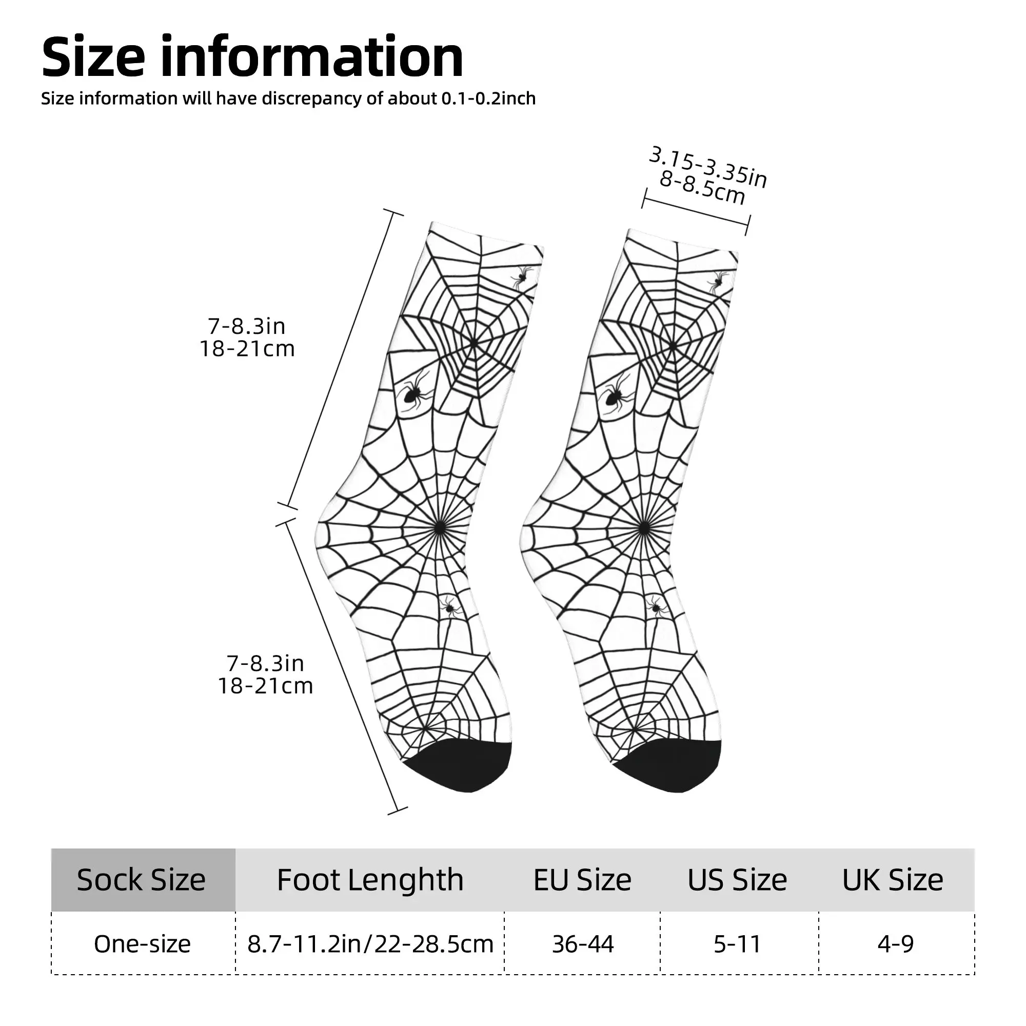 شبكة العنكبوت صورة جوارب النساء الرجال الجوارب متوسطة لينة الجوارب الكورية الخريف الدراجات المضادة للبكتيريا جوارب مطبوعة هدية فكرة #5