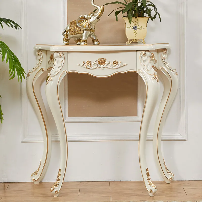 Solid wood entryway, table wall, side table, living room, front view corridor, end cabinet, wall-mounted table, entry