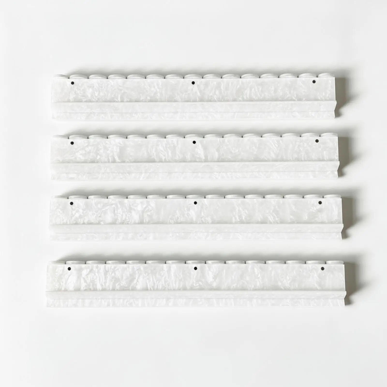 Mahjong Tile Ruler Pusher Rack Acrylic Wave Shape for Tile Wall Organizer Home Game Night Marble Style