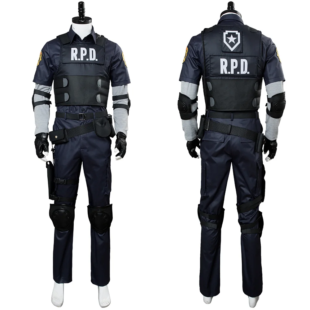 

Anime Game Resident Remake Leon Scott Kennedy Cosplay Costume Full Set Fantasia Men Halloween Carnival Male Role Disguise Cloth