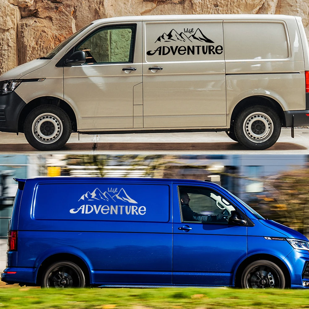 Car Adventure Mountain Decor Sticker Van Body Side Decal Universal for Mercedes Sprinter Fiat Ducato Pegueot Boxer Ford Transit
