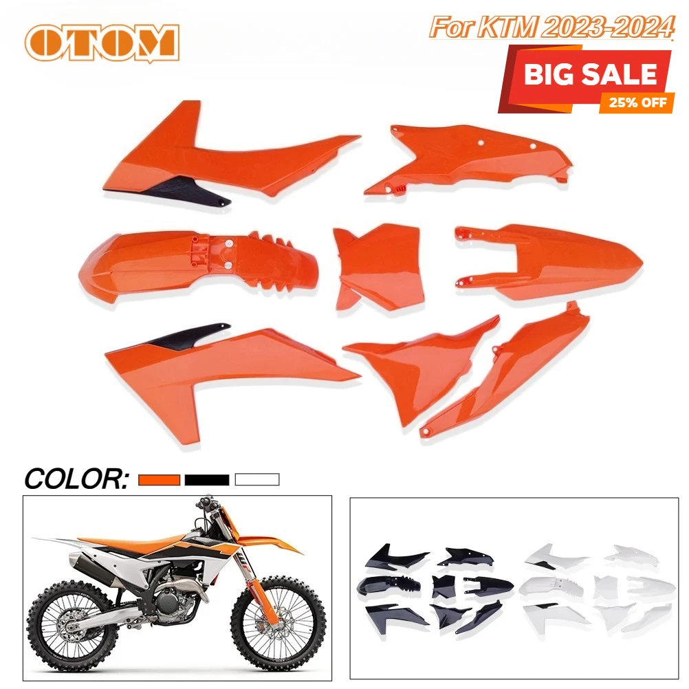 

Motorcycle Full Plastic Kit Body Fairing Cover Fuel Tank Guard Side Panel Fender For KTM 2023-2024 SX SXF XC XCF 125 250 350 450
